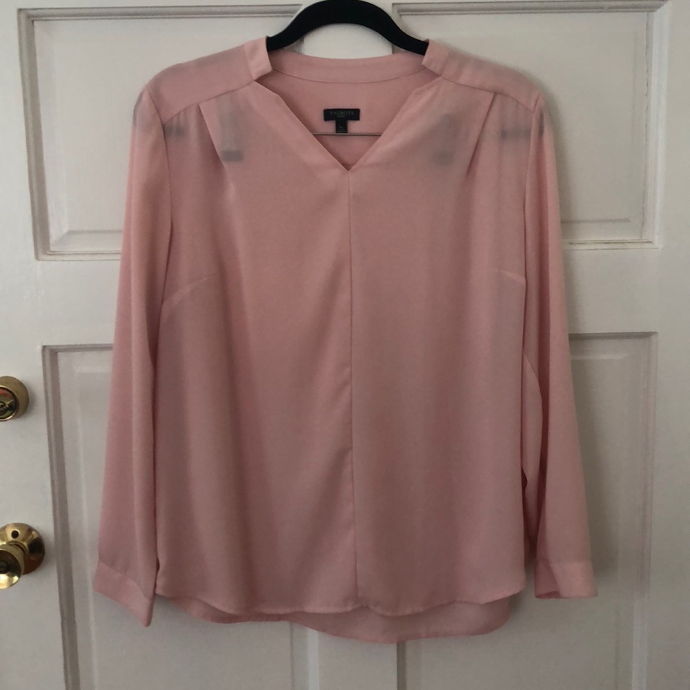 Talbots Pink Blush Blouse Large Petite